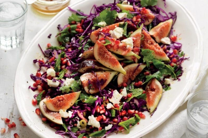 Fig, Red Cabbage and Pomegranate salad